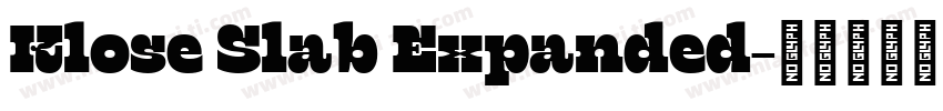 Klose Slab Expanded字体转换